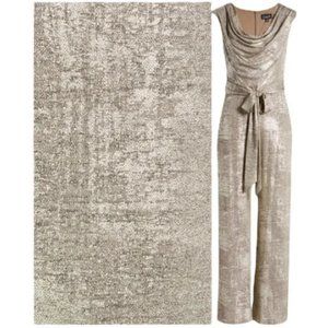 Connected Apparel Womens Shimmer Jumpsuit, Metallic Size 14